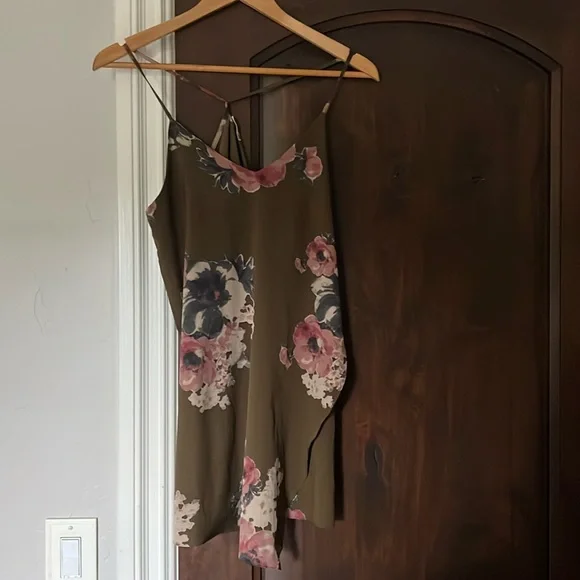 Free People green floral mini dress Free People green floral mini dress